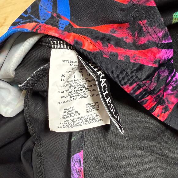 Miraclesuit NWT Tropicat Revele One Piece Swimsuit Multicolor Size 14 Underwire - Picture 13 of 14